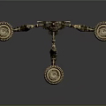 Golden Ornate Vintage Candelabra Lamp Featuring Decorative Carved Details And Elegant Lighting Design