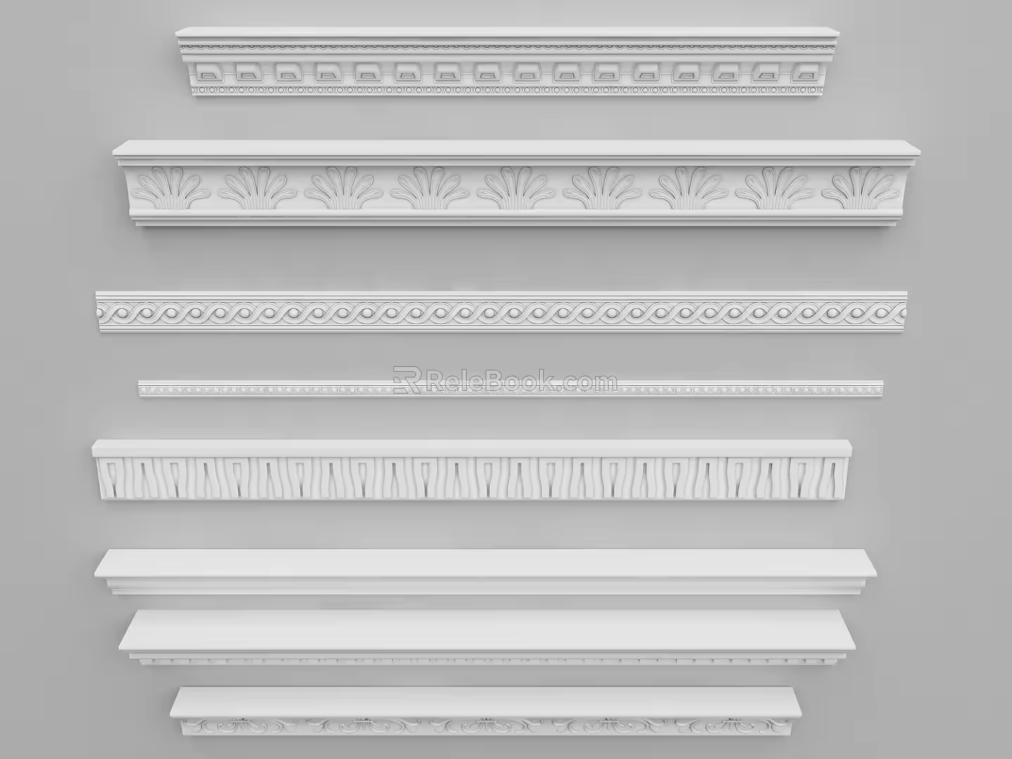 European plaster line 3d model