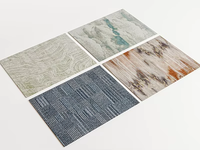 Modern Carpet Square Blanket 3d model Modern Carpet Square Blanket 3d model