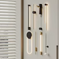 Modern Minimalist Wall Lamps With Sleek Circular Linear Shapes And Black Gold Metal Design