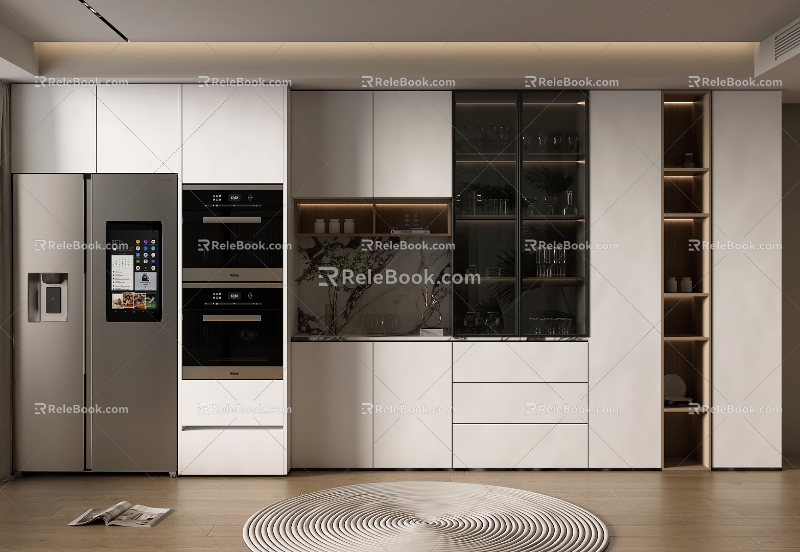 Modern household wine cabinet 3d model