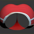 Red Soft Comfortable Underwear With White Elastic Waistband For Everyday Use