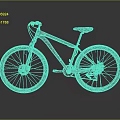 Black and Pink Mountain Bike With Wide Tires Disc Brakes And Stylish Frame