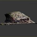 Realistic 3D Modeled Garden Landscape With Green Vegetation And Rocky Terrain