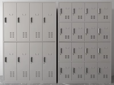 Shower Sauna Changing Area With Multiple Lockers 3d model