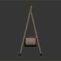 Wooden Frame Swing With Woven Seat And White Cushion Modern Minimalist Home Decor