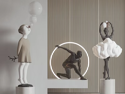 Modern Sculpture Character Sculpture Decorative Ornaments 3d model