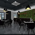 Car Dealership Showroom Interior With Cars On Display Red Carpet Ceiling Lights And Wall Posters