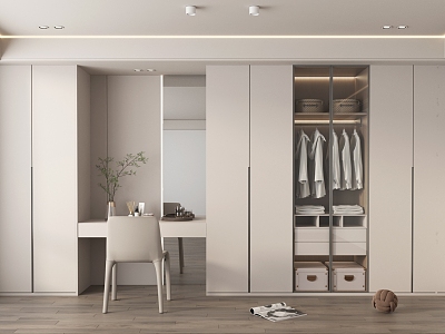 modern wardrobe cream wardrobe model