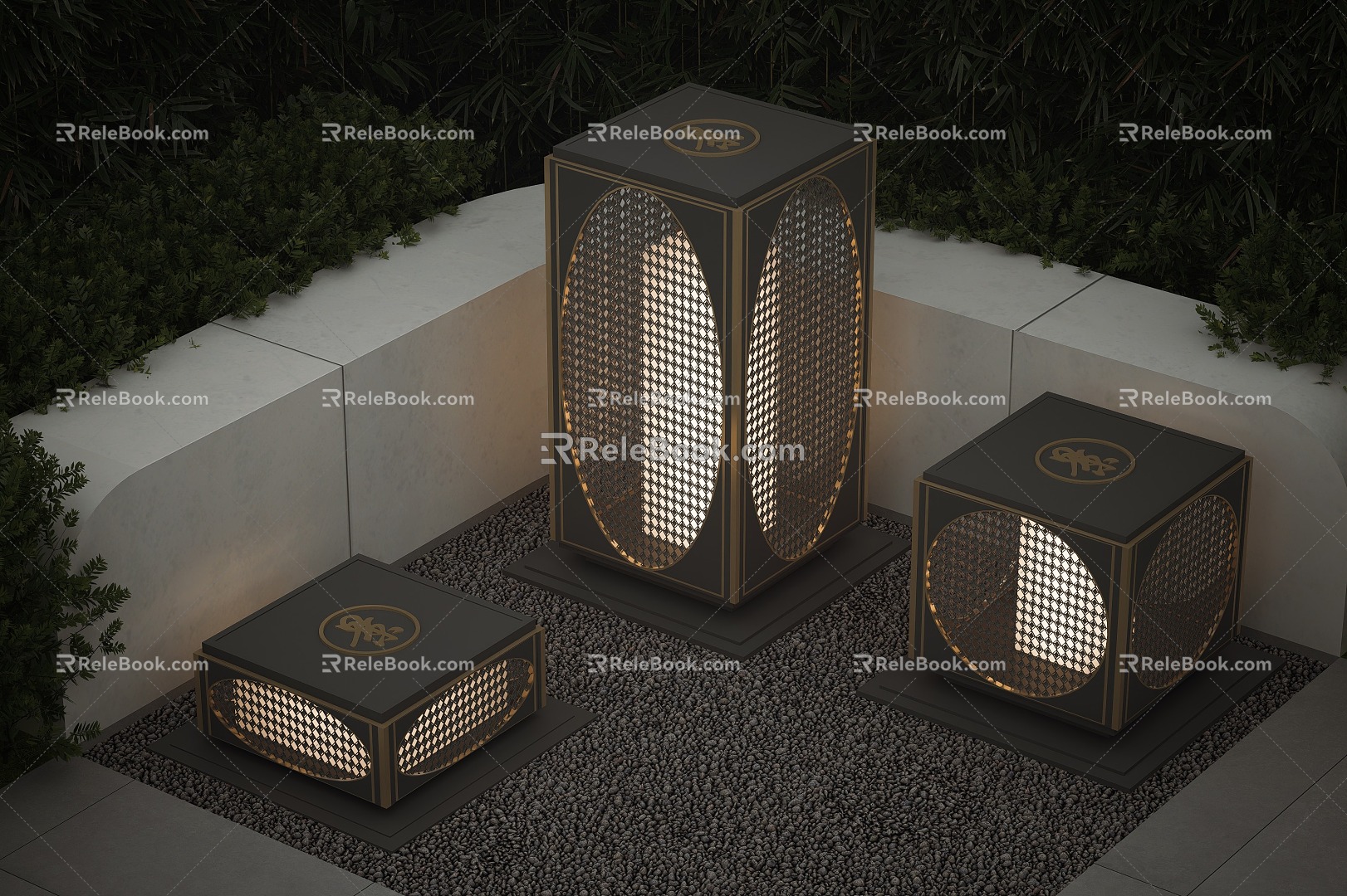 Modern garden lamp outdoor lamp landscape lamp combination lawn lamp camping lamp floor lamp 3d model