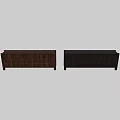 Modern Wooden TV Stand Featuring Textured Panel Doors And Solid Wood Frame 3d model