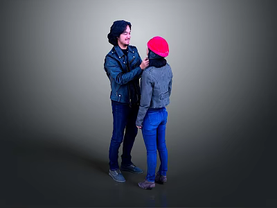 Couple Man Woman Character Realistic Character Real Character Scan Character 3d model