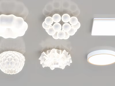 Modern Ceiling Lights With Various Unique Decorative Designs For Home Interior 3d model