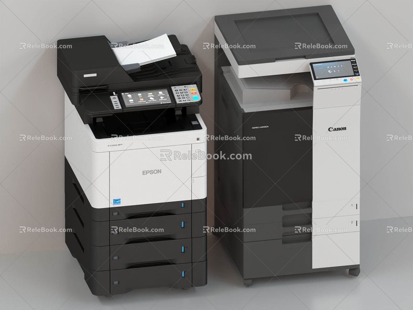 printer laser scanner scanner camera copier fax machine office equipment 3d model