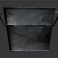 Vintage Metal Bucket With Sturdy Handle For Daily Household Use And Rustic Design
