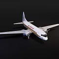 White Passenger Airplane Model With SE-HEG Marking And Propeller Design