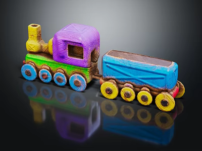 Modern Toy Toy Train Children's Toy 3d model