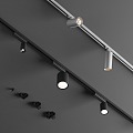 Slide rail spotlights 3d model