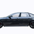 Black Audi Sporty Sedan With Sleek Front Face Design And Alloy Wheels
