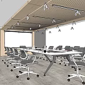 Modern Conference Room Meeting Tables and Chairs Office Tables and Chairs 3d model