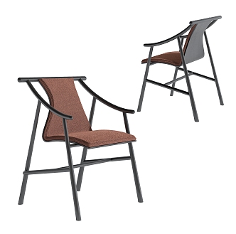 New Chinese style single chair 3d model