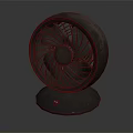 Modern Gray Tabletop Air Cooling Fan With Metal Base And Circular Blade Design