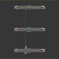 High Voltage Electric Power Support Poles With Ceramic Insulators And Crossarms