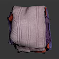 Stacked Colorful Textured Towels In Various Hues Purple Red And Blue