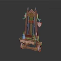 Wooden Cart Combining Musical Instruments and Art Supplies with Functional Wheels
