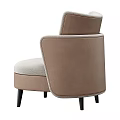Modern Accent Chair With Light Gray And Brown Upholstery Soft Armrests And Slim Legs