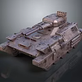 3D Rendered Military Tank With Armored Plates Tracks And Cannon