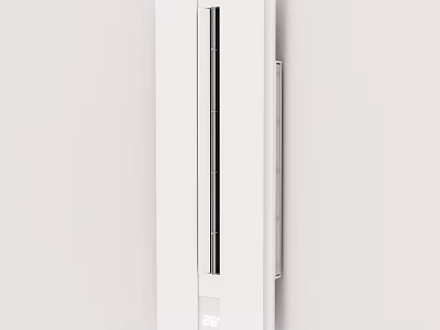 Modern White Wall Mounted Air Conditioner Fan with Sleek Design 3d model