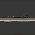 Modern Garden Landscape Design With Swimming Pool Seating Area And Tropical Plants
