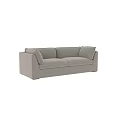 Modern Light Beige Two Seater Sofa With Comfortable Cushions And Clean Lines 3d model