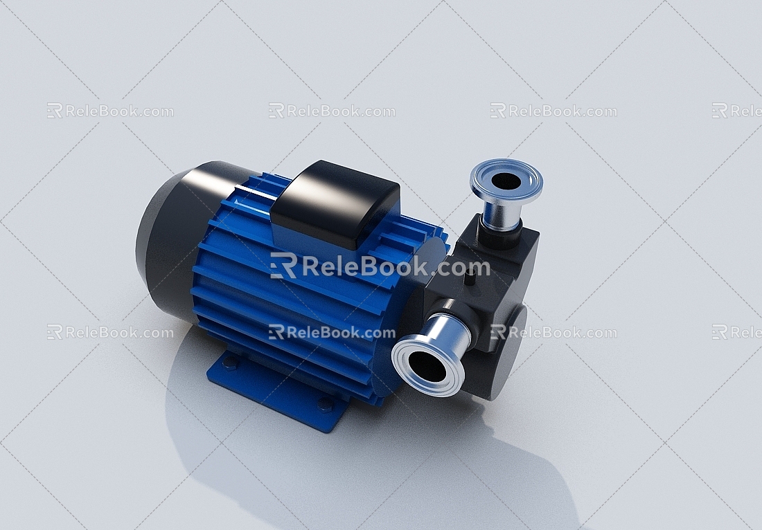 horizontal pump 3d model