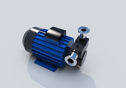 horizontal pump 3d model