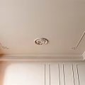 Elegant Ceiling Design With Circular Decorative Center And Ornate Molding Details