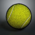 Professional Yellow Tennis Ball With White Seams And Fuzzy Surface For Sports