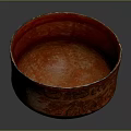 Red Carved Bowl Sculpture With Intricate Surface Texture And Smooth Curved Edges