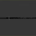 Modern Tactical Rifle with Black Silver Finish Long Barrel Magazine and Rail System
