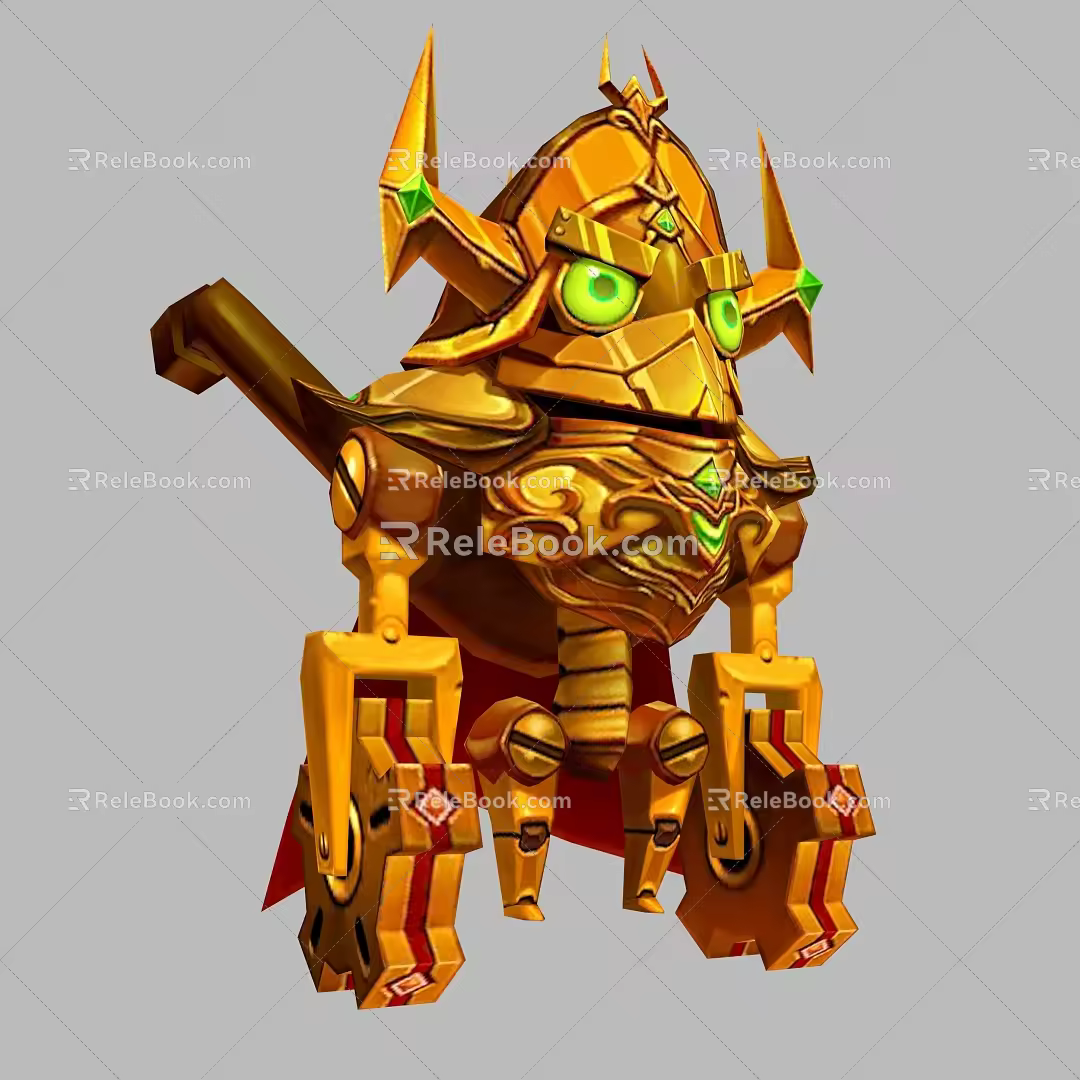 Game Gear Metal Monster Character Cartoon Base Mold Monster 3d model