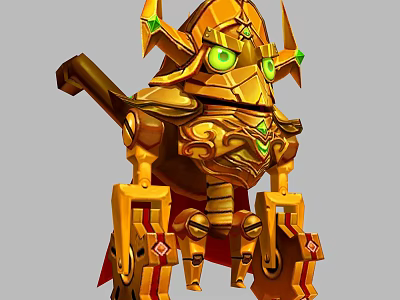 Game Gear Metal Monster Character Cartoon Base Mold Monster 3d model
