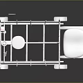 White Metal Frame Wheeled Medical Cart With Platform And Storage Shelves