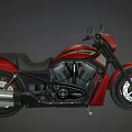 Red Cruiser Motorcycle With Black Seat Chrome Exhaust And Classic Design