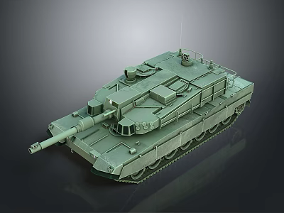 Military Tank Vehicle With Cannon Turret Tracks And Heavy Armor Design 3d model