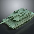 Military Tank Vehicle With Cannon Turret Tracks And Heavy Armor Design