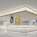 Modern Luxury Jewelry Store Interior With Marble Counters And Chandelier Lighting
