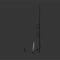 Communication Antenna With Red Logo And Metal Structure On Black Background