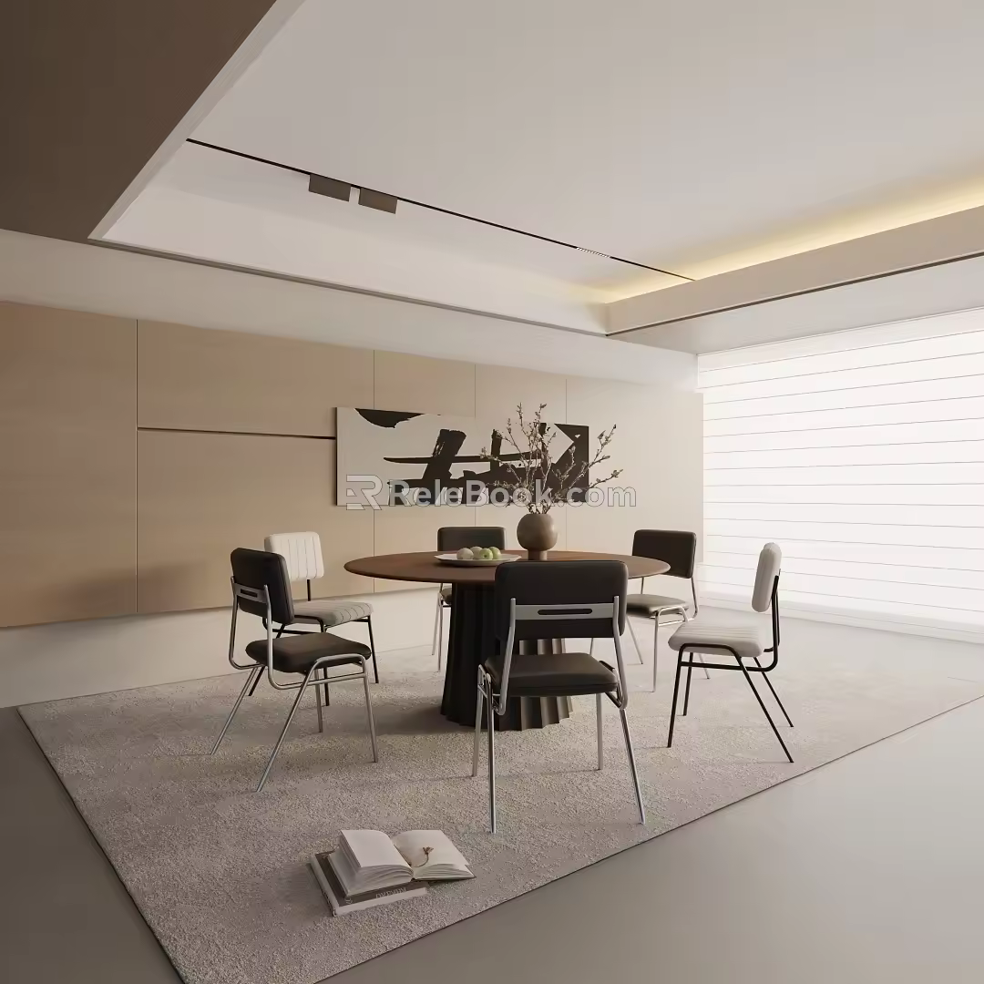 Modern table combination 3d model
