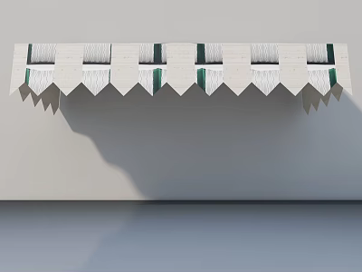 Modern Swing Doors With White Green Panels And Sleek Linear Design 3d model